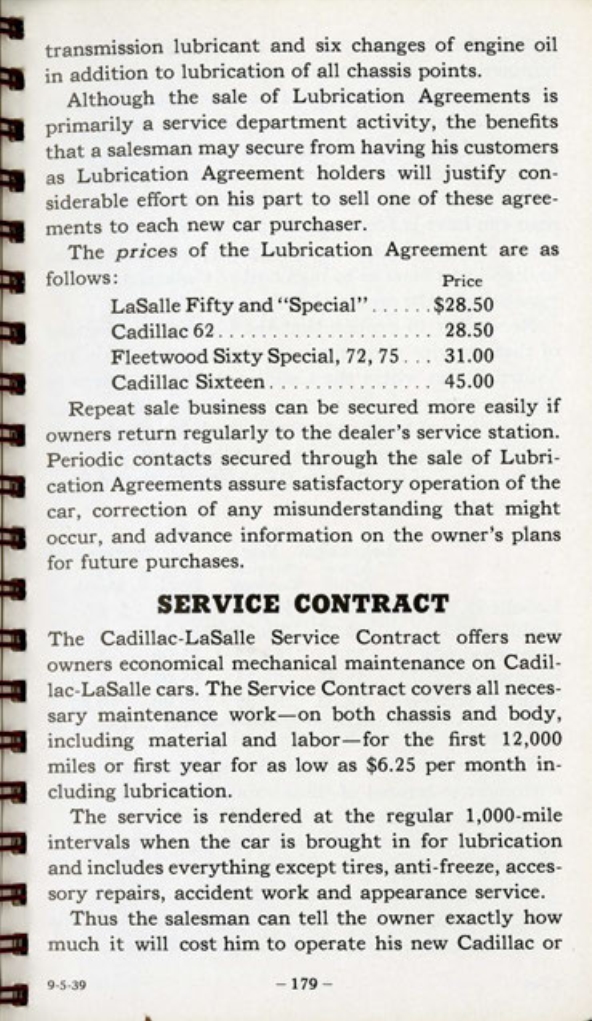1940 Cadillac LaSalle Data Book Page 18
